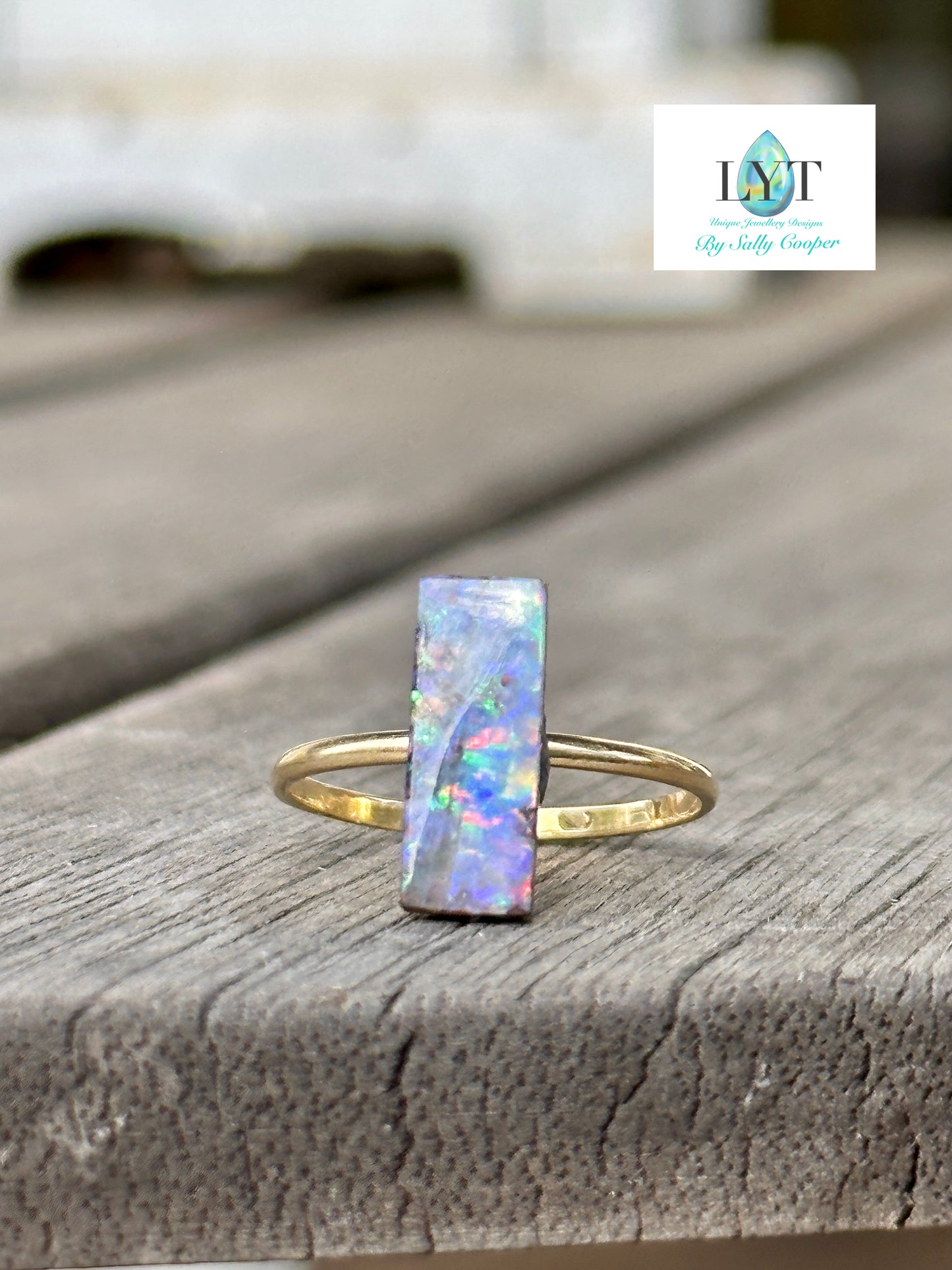 Pink and Purple Boulder Opal Rings