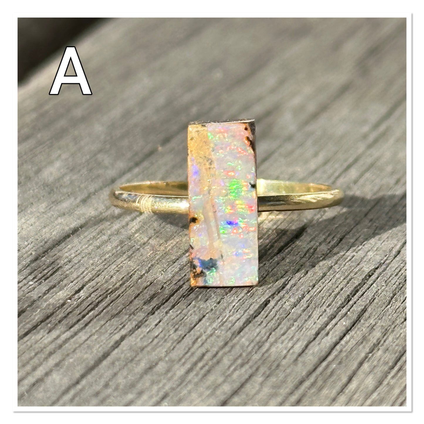 Pink and Purple Boulder Opal Rings