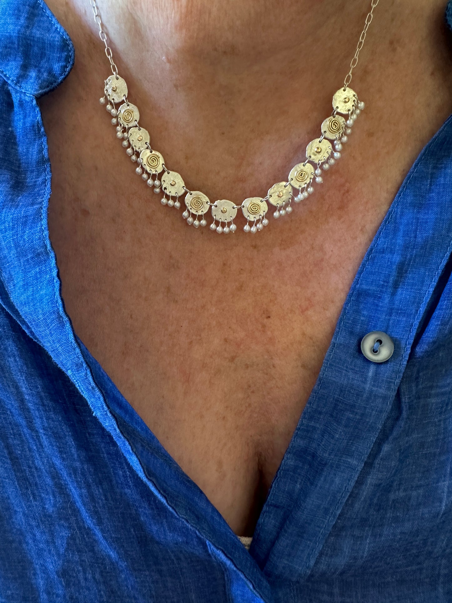 Silver Pearl Necklace