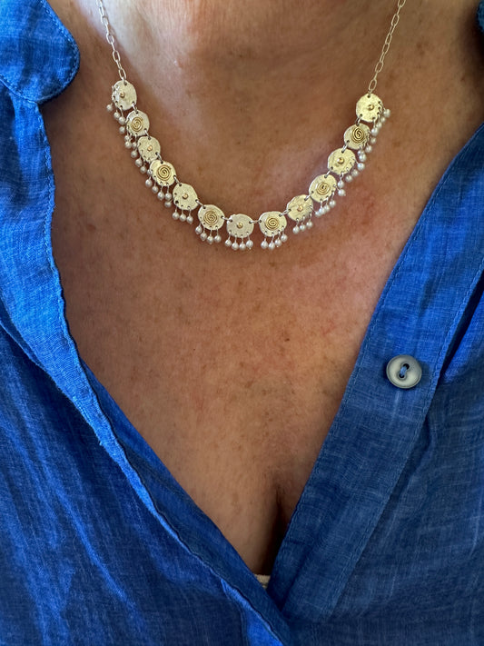 Silver Pearl Necklace
