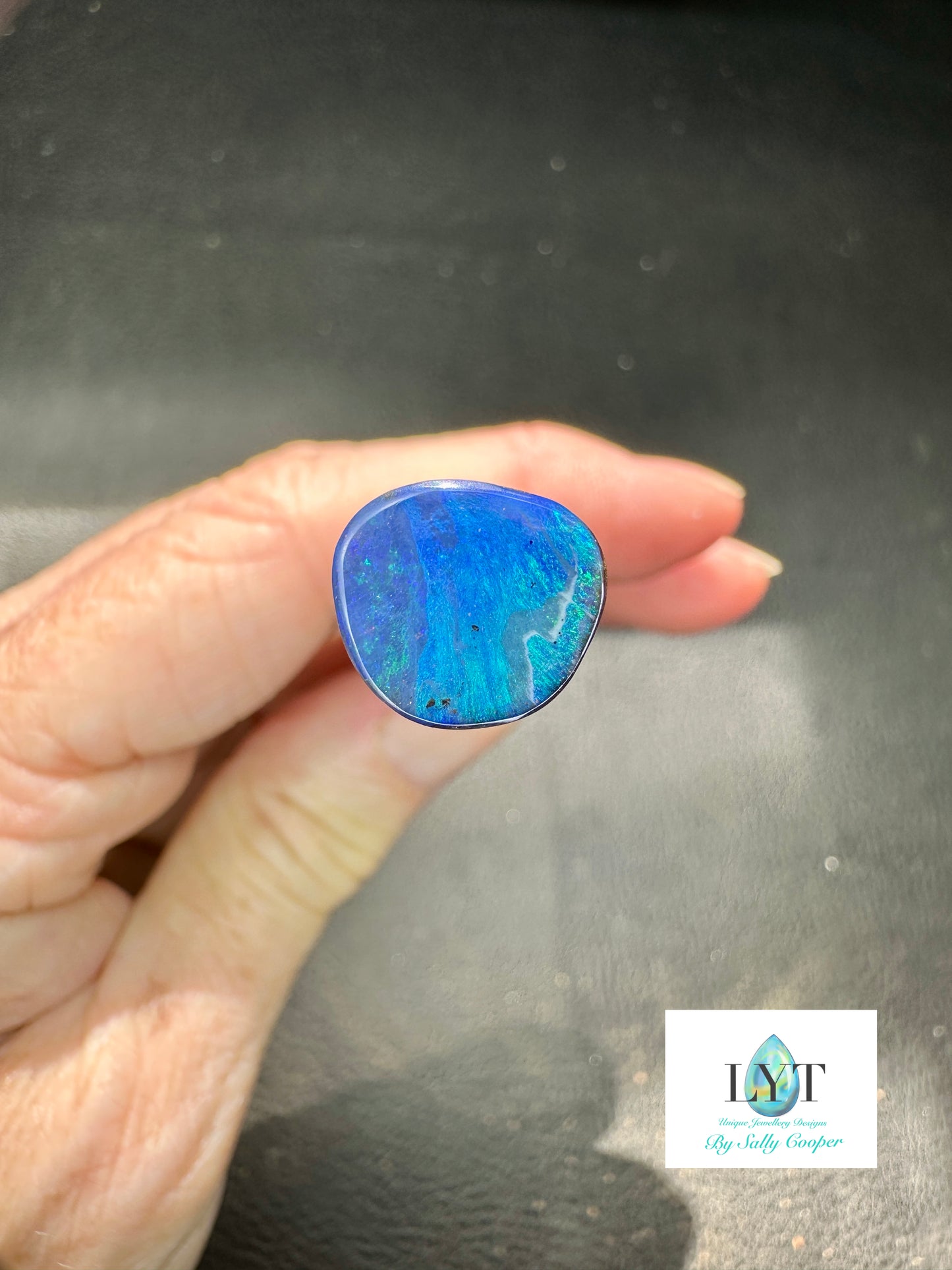 Bay of Blues and Green Boulder Opal rings