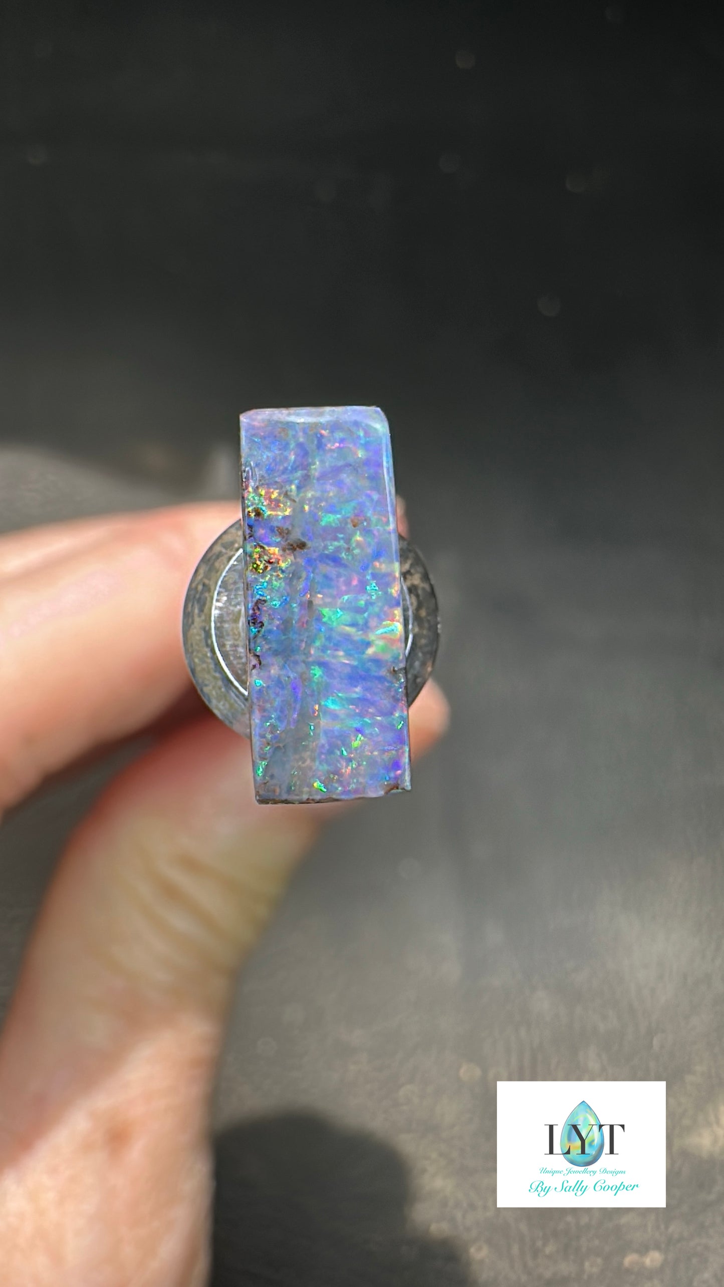 Pink and Purple Boulder Opal Rings