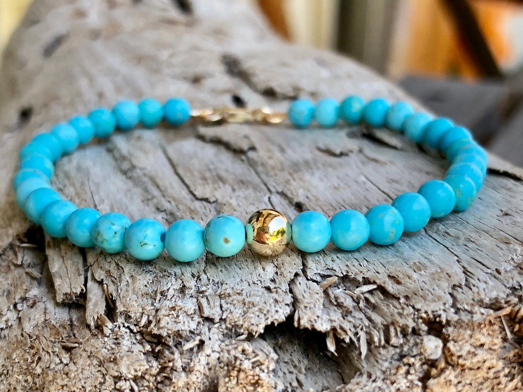 Diva Sleeping Beauty Turquoise Bracelet 18K Gold With Diamonds Santa Fe  Jewelry